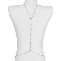 Dress Charm Drop Crystal Body Chain Zinc Zinc Alloy Rhinestone Chest Chain Elegant Chest Chain  Summer Beach sidabras