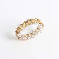 Classic gorgeous design Natural citrine gemstone Ring S925 silver for women luxury fine jewelry birthday Party banquet wear gift US RING SIZE:7# geltona