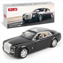 Išskirtinio automobilio modelio 1/24 „Sweptail“ modelio automobilis, ištraukiamas iš cinko lydinio, su garsu ir šviesa, skirta vaikams Dovana berniukui. 1/24-Size:20*7*6cm juoda