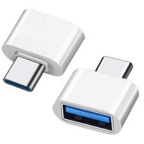 USB 3.1 Type C to USB A Adapter - White - Compact - Connects MacBook and iPad Pro