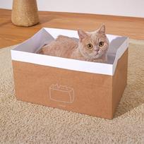Cardboard House: Large-Size Corrugated Scratcher Resistant to Scratching & Biting One Size