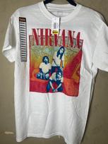 NIRVANA  Band Picture Kurt, Dave, Krist Grunge 90's White Tee-NWT Unisex T-Shirt XL