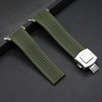 Wrist Strap for Apple Watch Ultra2 49mm Silicone Band 46mm 44mm 45mm Sports Loop Bracelet for Iwatch 10 7 8 9 Se 6 5 4 Accessory 44mm 45mm 46mm 49mm sidabro žalia spalva