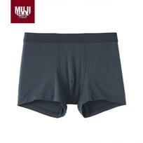 MUJI Men's Cotton Tencel Boxer Briefs 42 tamsiai mėlyna