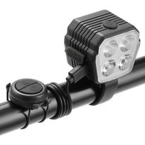 Lishi 4-LED Bicycle Headlight with Horn balta