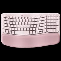 Logitech WAVE KEYS Bevielė Ergonominė Klaviatūra rožinė