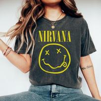 26 Nirvana Besišypsantis Veidas Marškinėliai Madingi Unisex Marškinėliai Dovana Visų Dydžių S-5XL Unisex Marškinėliai M