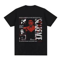 2026 Classic Movie American Gangster Movie T-Shirt Men's Women Hip-Hop Retro Gothic Streetwear Top XXXL mėlyna