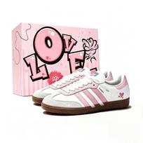 Adidas Originals SAMBA OG Mylimoji dėžutė įtraukta Atsparus dilimui Žemi Unisex sportbačiai Vokietijos armijos Rožiniai B75806(team2054-) 37⅓