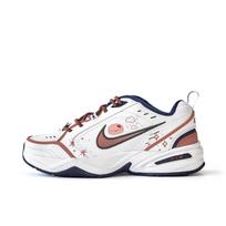 Nike Air Monarch 4 Slip Resistant Abrasion Resistant Low top Chunky Sneakers Unisex White Red 415445-102 (Team746-) 43