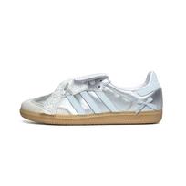 Adidas Originals Samba LT Ink Dot, Love Words Fabric Abrasion Resistant Low top Skateboard Shoes Women's Silver Blue IG4279(Team924-) 36