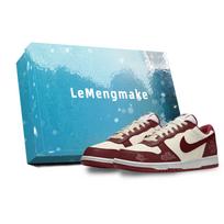 Nike Big Lemon Joy Low top Skateboard Shoes Men's Beige Red 355152-150(Team399-S-BOX) 44