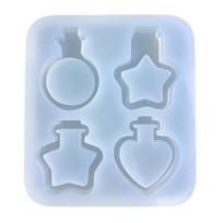 Quicksand Resin Casting Molds,Resin Art Shaker Mold,Crystal Silicone Hollow Mold Epoxy Pendant Mold Cute Keychain Mold S