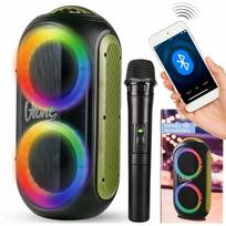 Głośnik Bluetooth Usb Sd Fm Aux Przenośna Kolumna Boombox Karaoke Mikrofon