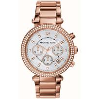 Michael Kors MK5491 Rožinio aukso spalvos Parker moteriškas laikrodis 39mm ryškiai rožinė