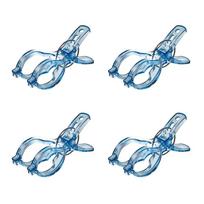 4PCS Portable Plastic Drying Rack Holder Wind Proof Anti-slip Quilt Clip Transparent Household Food Clip Household Organizer