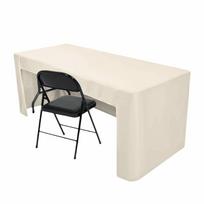 Dustproof 6FT Stretch Tablecloth Solid Color Spandex Table Cover Washable Wrinkle Resistant Exhibition Table Decor Wedding Party smėlis