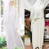 M189 Women's Middle Eastern Four-Color Muslim Dress with Headscarf 3XL balta