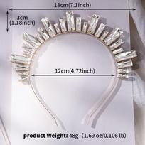 Rhinestone Shining Headband Niche Irregular Elastic Fashionable Party Hair Accessories