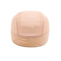 Non-Slip Velvet Wig Cap Adjustable Ventilated Wig Caps Brown Wig Grip Cap  for Making Wigs smėlis