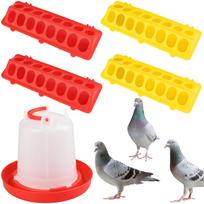 6 Plastic Flip Top Small Poultry Feeder for Pigeon Chicken Feeder Drinker one juoda