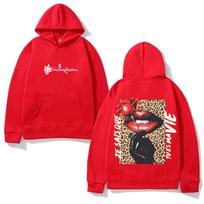 OFFICIAL LEOPARD HOODIE doja cat Same As Official Website High Quality Grunge Long Sleeve Sweatshirts Clothing Hooded Pullovers XS juoda