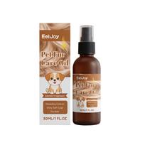 EELJOY Pet Hair Care Oil Spray Mild Moisturizing for Cats and Dogs Natural Fluffy Soft Shiny 150ml 30ml geltona