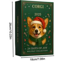 2026 Corgis Advents Calendars, With 24 Acrylic Corgis Pendants For Christmas Countdown, Suitable For Car Rearview Mirrors, Walls 1pc įvairiaspalvis