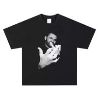 The Weeknd T-Shirt Dark R&B Music Graphic Print Pure Cotton Crew Neck Alt Fashion Streetwear Tops for Men Women Music Lovers S juoda