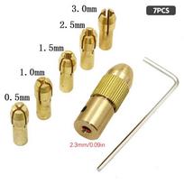 7/12Pcs/set Drill Chucks Adapter 2mm-5mm Mini Drill Chucks For Dremel Chuck Adapter Micro Collet Brass For Power Rotary Tool