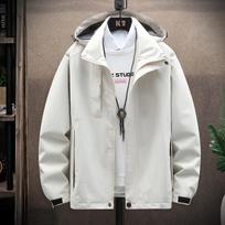 Vyriškas vėjo striukės vandeniui atsparus švarkas Vyrams Pavasaris Ruduo Kelioninis švarkas Vyriška mada Lauko viršutinė apranga Didelis dydis 6XL 7XL XL balta