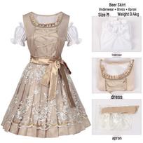 Halloween Party Bavarian Women's Oktoberfest Costume with Suspenders Extra Large