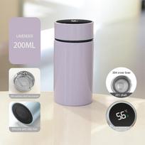 200ML Smart Thermos Water Bottle Intelligent Temperature Display Stainless Steel Vacuum Flasks Thermoses With Filter Tee Cup violetinė