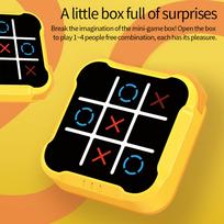 Portable Tic Tac Toe Game Console Handheld Electronic Puzzle For All Ages Travel Toys With Memory Training Montessori Kids Gifts geltona