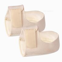 2pcs Silicone Heel Pads Feet Care Socks Gel Heel Covers Shock Absorption Relieving Leg Pressure Prevent Slipping Insoles Inserts S ( EU35-40 ) smėlis