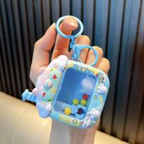 Exquisite Cartoon Bear Toy Keychain Claw Machine Backpack Pendant šviesiai mėlynas lokelio spalva