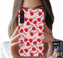 Etui Do Samsung Galaxy A70 - Kobiece, Modne Wzory Lizaki W Serca Case
