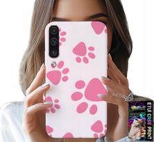 Etui Do Samsung Galaxy A70 - Różowe Psie Łapki, Plecki, Obudowa Case
