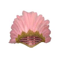 New Feather Feather Headdress Head-mounted Colorful Carnival Costume Adjustable Headwear Children's Day rožinė