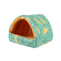 Soft Winter Mini Cage Comfortable Hamster House Warm Mat Guinea Pig Nest Small Animal Sleeping Bed (as the picture,S)