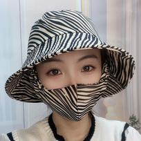 With Mask Agricultural Work Hat Wide Brim Dust Mask Hat Fisherman Hat Four Seasons Bucket Hat Women's Ponytail Hat