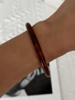 Vintage Punk Brown Thick Resin Acrylic Smudging Bangles for Women Irregular Geometric Wide Cuff Bangle 2026 Fashion Jewelry Gift