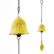 Creative Durable Cast Iron Wind Chime Decorations Holiday Gift Handmade Wind Chimes DIY Metal Garden Decoration Outdoor geltona