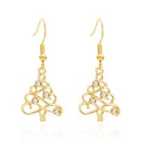 New Design Splicing Christmas Tree for Women Fashion Pentagram Hollow Tree Metal Drop Earring Punk Cool Girl Jewelry Accessories