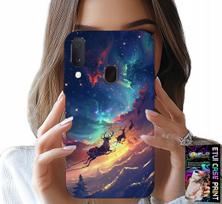 Etui Do Samsung Galaxy A20E - Reniferek Słodki Renifer Świąteczny Wzór