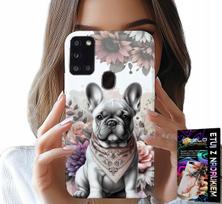 Etui Do Samsung Galaxy A21S - Buldog Buldogi Pieski Rasy Psów Plecki