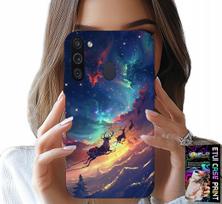 Etui Do Samsung Galaxy A21 - Reniferek Słodki Renifer Świąteczny Wzór