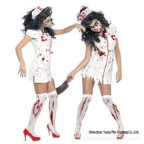 Women's Vampire Zombie Nurse Halloween Costume for Cosplay and Stage Performance Extra Large