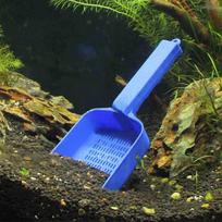Aquarium & Cat Litter Sand Shovel - Fish Tank Cleaning & Landscaping Tool mėlyna