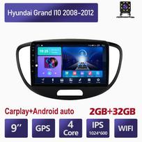 Belaidis Android automobilio radijas Carplay skirtas Hyundai Grand I10 2008-2012 Multimedijos vaizdo grotuvas GPS navigacija WIFI 4+64GB 2+32GB